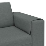 vidaXL Canapé de salon 3 Pièces Gris foncé Polyester