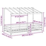 vidaXL Lit pour enfants sans matelas 100x200 cm bois massif de pin
