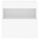 vidaXL Meuble TV mural avec lumières LED blanc 40x30x40 cm