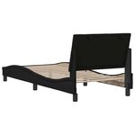 vidaXL Cadre de lit sans matelas noir 90x200 cm tissu