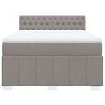 vidaXL Sommier à lattes de lit avec matelas Taupe 140x190 cm Tissu