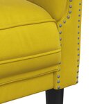 vidaXL Fauteuil jaune velours