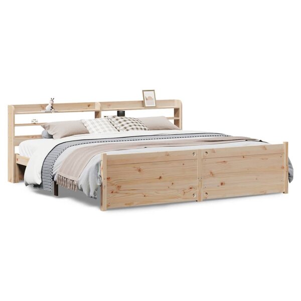 vidaXL Cadre de lit avec tête de lit sans matelas 200x200 cm