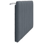 vidaXL Coussin de tête de lit Hanko gris foncé 120 cm velours