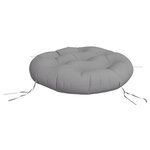 vidaXL Coussin rond gris Ø 60 x11 cm tissu oxford