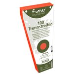 Paquet 100 Fiches Intercalaires Trapézoïdales Unies Perforées Forever - 105x240mm - Orange - X 6 - Exacompta