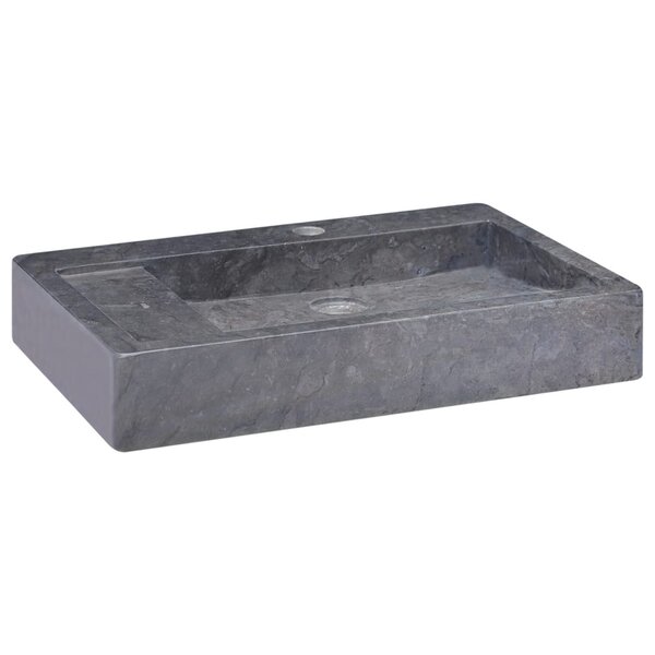 vidaXL Lavabo Noir 58x39x10 cm Marbre