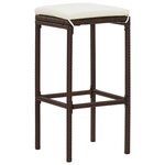 vidaXL Ensemble de bar de jardin 5 Pièces marron bois massif acacia rotin