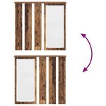 vidaXL Porte-manteau mural avec étagère Bois ancien 84 x 10 x 80 cm
