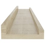 vidaXL Étagères murales 2 Pièces chêne sonoma 60x9x3 cm