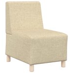 vidaXL Canapé modulaire sans accoudoirs Crème 55 cm Tissu