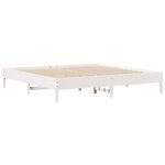 vidaXL Lit bibliothèque sans matelas blanc 180x200 cm bois pin massif