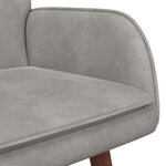 vidaXL Sofa 2 places Gris clair 115 x 61 x 87 cm Velours (V)