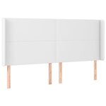 vidaXL Sommier à lattes de lit matelas LED Blanc 180x200 cm Similicuir