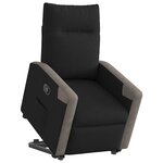 vidaXL Fauteuil inclinable noir tissu