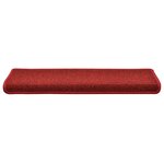 vidaXL Tapis d'escalier 30 pièces 65 x 21 x 4 cm Rouge Bordure rectangulaire