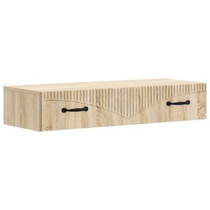 vidaXL Table d'appoint murale 87 5 x 34 5 x 17 cm Bois d'ingénierie