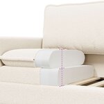 vidaXL Canapé Crème 156 x 81 x 87 5 cm Tissu