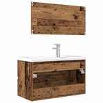 vidaXL Ensemble de meubles salle de bain 3 Pièces bois d'ingénierie