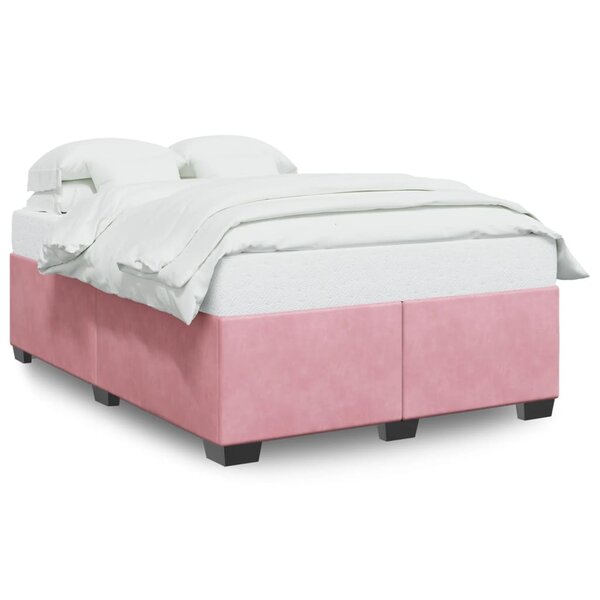 vidaXL Cadre de lit Rose 160x200 cm Velours
