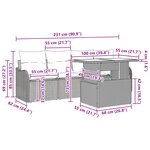 vidaXL Ensemble de canapé de jardin 5 Pièces Gris clair Poly Rattan