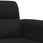 vidaXL Canapé à 2 places Noir 120 cm Tissu microfibre