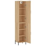 vidaXL Buffet haut Chêne sonoma 34 5x34x180 cm Bois d'ingénierie