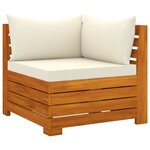Salon de jardin meuble d'extérieur ensemble de mobilier 6 pièces avec coussins bois d'acacia solide 02_0016654