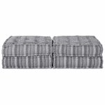 vidaXL Coussin 2 Pièces Gris clair 70 x 70 x 36 cm Polyester