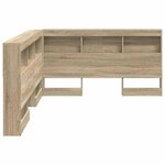 vidaXL Tête de lit de rangement Chêne Sonoma 140 cm Bois d'ingénierie