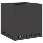 vidaXL Fire Pit Black 48 x 48 x 50 cm Cold-rolled steel
