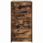 vidaXL Buffet avec tiroir Chêne fumé 40 x 41 x 75 cm Bois d'ingénierie