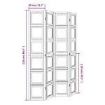 vidaXL Cloison de séparation 4 panneaux blanc bois de paulownia massif