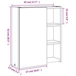 vidaXL Armoire de salle de bain à miroir avec LED blanc 45x13x52 cm