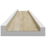 vidaXL Étagères murales 4 Pièces blanc et chêne sonoma 100x9x3 cm