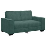 vidaXL Canapé à 2 places Vert foncé 120 cm Velours