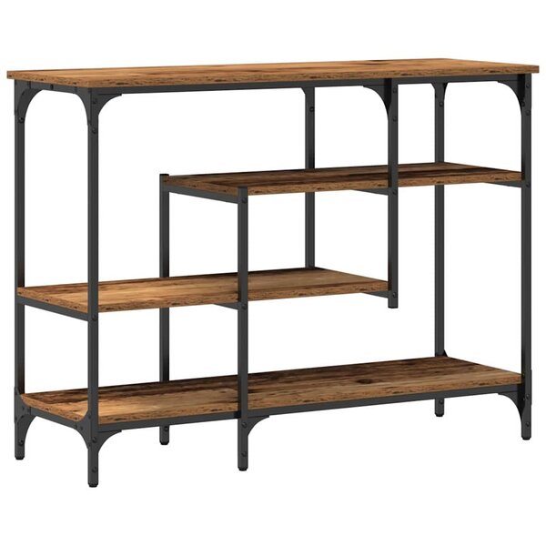 vidaXL Table Console avec étagère Bois ancien 100 x 35 x 75 cm