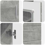 vidaXL Buffet Gris béton 55 5 x 29 x 100 cm Bois d'ingénierie