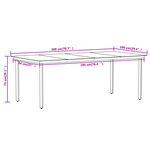 vidaXL Ensemble à manger de jardin 9 Pièces Noir