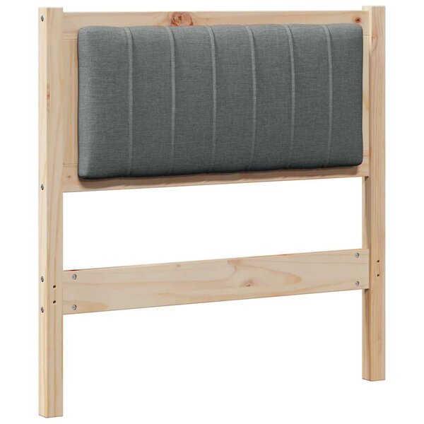 vidaXL Tête de lit capitonnée avec tête de lit Marron 75 cm Pin massif