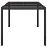vidaXL Table de repas de jardin noire 150x90x75 cm Poly Rattan