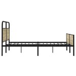 vidaXL Cadre de lit en métal sans matelas chêne sonoma 183x213 cm