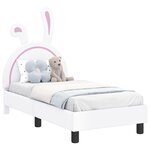 vidaXL Cadre de lit pour tout-petit avec tête de lit Blanc 70 x 140 cm