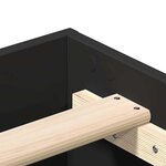 vidaXL Cadre de lit sans matelas noir 150x200 cm bois d'ingénierie