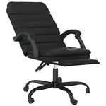 vidaXL Fauteuil de massage inclinable de bureau Noir Similicuir
