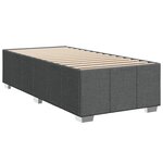 vidaXL Sommier à lattes de lit avec matelas Gris foncé 90x200 cm Tissu
