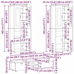 vidaXL Ensemble meuble TV avec tiroir FLORIN Blanc Bois d'ingénierie
