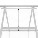 vidaXL Serre avec cadre de base argenté 334x169x202 cm aluminium