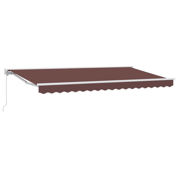 vidaXL Auvent Rétractable Marron 400x200 cm tissu