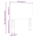 vidaXL Tête de lit Gris Sonoma 80 cm Bois d'ingénierie